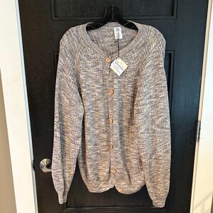 BASERANGE Gray Soar Cardigan NWT